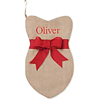 Custom Personalization Solutions Personalized Burlap Cat Stocking