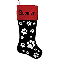 Custom Personalization Solutions Personalized Paw Print Dog Stocking