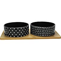 Be One Breed Black Bamboo Bowls for Dogs