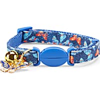 YOULY The Happy-Go-Lucky Blue Butterfly-Print Breakaway Cat Collar