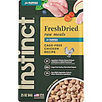 Instinct Freeze Dried Raw Meals for Puppies Grain Free Cage Free Chicken Recipe Dog Food