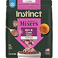 Instinct Frozen Raw Boost Mixers Grain Free Skin & Coat Health Grain Free All Natural Dog Food Topper