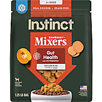 Instinct Frozen Raw Boost Mixers Grain Free Gut Health Grain Free All Natural Dog Food Topper