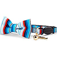 YOULY The Artisan Blue Striped Breakaway Cat Collar