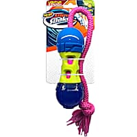 Nerf TPR Hydro LED Crunch Buoy with Pink Rope Dog Toy