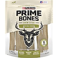 Purina Prime Bones Limited Ingredients Chew Stick with Wild Venison Natural Antler-Shaped for Large Dogs