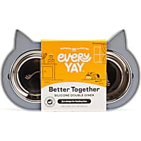 EveryYay Better Together Cat Face Double Diner for Cats