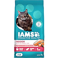 IAMS ProActive Health Adult Indoor Weight & Hairball Care Dry Cat Food with Salmon