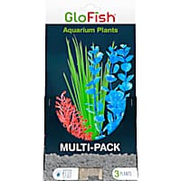 GloFish Contains Small Orange, Medium Green, Large Blue Artificial Aquarium Plants