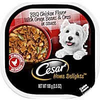 Cesar Home Delights BBQ Chicken Flavor with Green Beans & Orzo in Sauce Adult Wet Dog Food