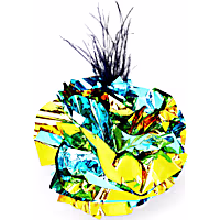 Leaps & Bounds Mylar Ball with Feathers Cat Toy