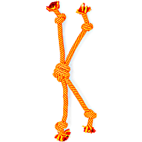 Leaps & Bounds Multicolor Rope 4-Way Tug Dog Toy