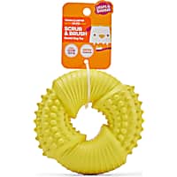 Leaps & Bounds Yellow Ring Dental Dog Chew Toy