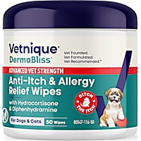 Vetnique Labs Dermabliss Anti-Bacterial & Anti-Fungal Wipes for Pets