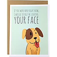 Moose & Pig Licking your Face Dog Thank You Card