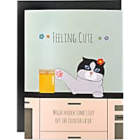 Moose & Pig Feeling Cute Cat Blank Card