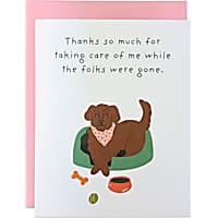 Moose & Pig What Happens Here Dog Thank You Card
