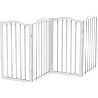 Pet Adobe White Freestanding Scallop Top Pet Gate