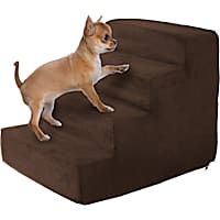 Pet Adobe Brown High Density Foam 4 Step Pet Stairs