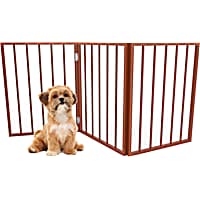 Pet Adobe Mahogany Freestanding Folding Pet Gate