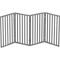 Pet Adobe Gray Freestanding 4 Panel Pet Gate