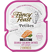Fancy Feast Petites Seared Salmon With Spinach Entree Gourmet Gravy Wet Cat Food