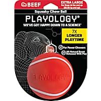 Playology Beef Scent Squeaky Chew Ball Dog Toy