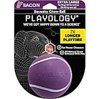 Playology Bacon Scent Squeaky Chew Ball Dog Toy