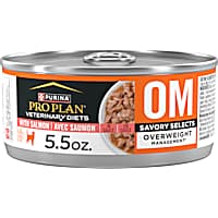 Purina Pro Plan Veterinary Diets OM Overweight Management Savory Selects, Salmon Feline Formula Wet Cat Food