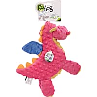 goDog Coral Dragons with Chew Guard Technology Durable Plush Squeaker Dog Toy