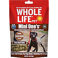 Whole Life Pet Mini One Single Ingredient USA Freeze Dried Mini Beef Liver Treats for Dogs