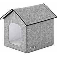 Pet Life Grey "Hush Puppy" Electronic Heating and Cooling Smart Collapsible House