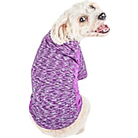 Pet Life Purple Active 'Warf Speed' Heathered Ultra-Stretch Sporty Performance Dog T-Shirt