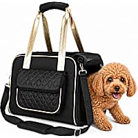 Pet Life Black Airline Approved Mystique Fashion Pet Carrier