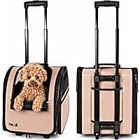 Pet Life Beige Wheeled Travel Pet Carrier
