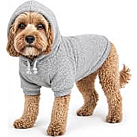 Pet Life Grey Fashion Plush Cotton Pet Hoodie Sweater