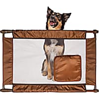 Pet Life Brown Porta-Gate Travel Collapsible And Adjustable Folding Pet Gate