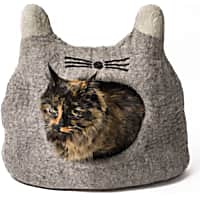 Dharma Dog Karma Cat Face Natural Wool Pet Cave