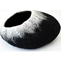 Dharma Dog Karma Cat Ombre Black & White Wool Pet Cave