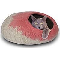 Dharma Dog Karma Cat Ombre Natural & Rose Wool Pet Cave