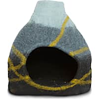 Dharma Dog Karma Cat Striped Vase Black Wool Pet Cave