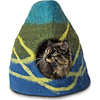 Dharma Dog Karma Cat Striped Vase Blue Wool Pet Cave