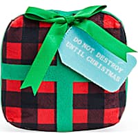 Merry Makings Re-Gifted Buffalo Check Present Rip to Reveal Dog Toys