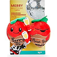 Merry Makings Smashed Strawberries Plush Dog Toys