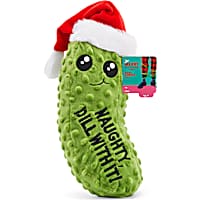 Merry Makings Briny & Bright "Naughty" Holiday Pickle Plush Dog Toy