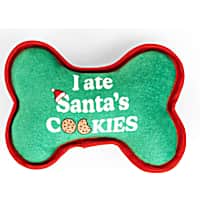 Merry Makings Cookie Fiend Plush Green Bone Dog Toy
