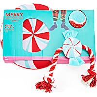 Merry Makings Holly & Jolly Fetching Holiday Dog Toy Gift Set