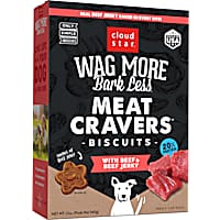 Cloud Star Wag More Bark Less Beef Crunchy Meat Cravers Biscuits for Dogs