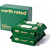 Earth Rated Unscented Hypoallergenic Dog Wipes, Cleaning and Odor-Controlling Grooming Wipes for Paws