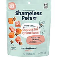 Shameless Pet Treats Yam Good Salmon Crunchy Cat Treats